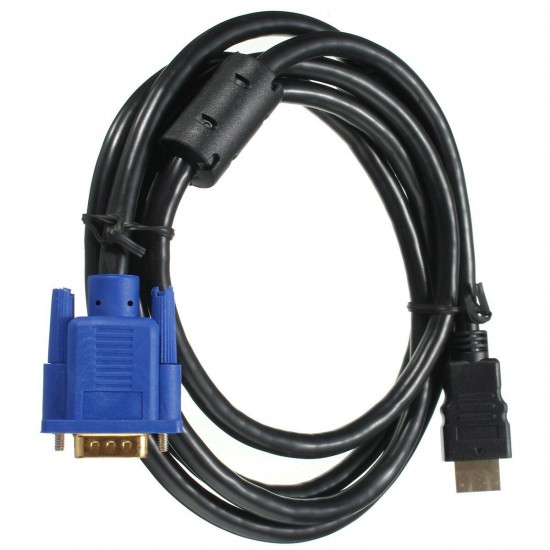 M.Way 1.8M HDMI to VGA Converter Cable Audio Cable Video Adapter Cable Lead for HDTV Computer Monitor For PC Laptop TV