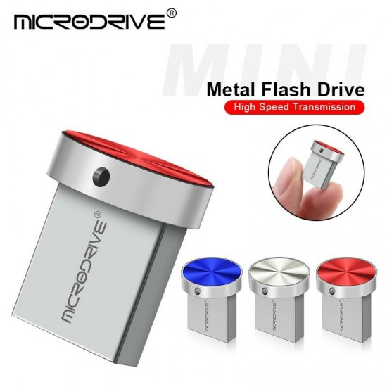 MicroDrive USB2.0 Flash Drive Ultra-fast Transmission Metal 8GB 16GB 32GB 64GB Pendrive USB Disk for Tablet PC Laptop