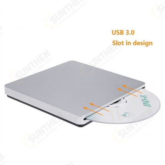 Slim USB External CD Burner Reader Player CD / DVD Player Optical Drive for PC Laptop Windows