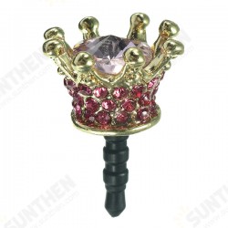 Universal 3.5mm Rhinestone Crown Dirtproof Plug Phone Decoration Universal 3.5mm Rhinestone Crown Dirtproof Plug Phone Decoration