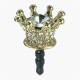 Universal 3.5mm Rhinestone Crown Dirtproof Plug Phone Decoration