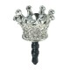 Universal 3.5mm Rhinestone Crown Dirtproof Plug Phone Decoration