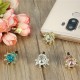 Universal 3.5mm Rhinestone Crown Dirtproof Plug Phone Decoration