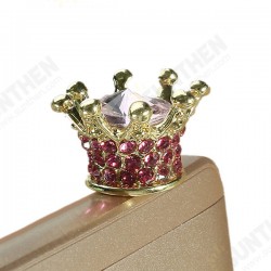 Universal 3.5mm Rhinestone Crown Dirtproof Plug Phone Decoration Universal 3.5mm Rhinestone Crown Dirtproof Plug Phone Decoration