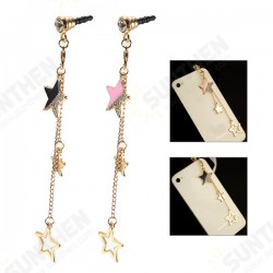 Universal 3.5mm Stars Decoration Dirtproof Plug for Samsung Xiaomi HUAWEI Non-original