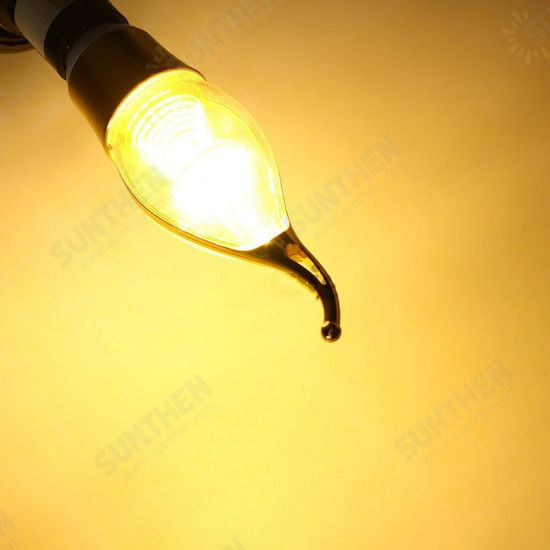 4PCS 4W 85~265V 400lumens E12/E14 Wide Voltage LED Bulb LED Filament Candle Bulbs Pure White/Warm White