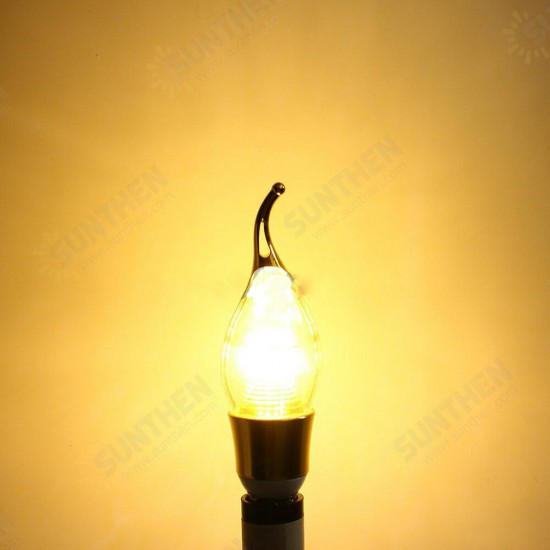 4PCS 4W 85~265V 400lumens E12/E14 Wide Voltage LED Bulb LED Filament Candle Bulbs Pure White/Warm White