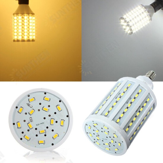 E14 25W White/Warm White 5630 SMD 102 LED Corn Light Bulbs 110V