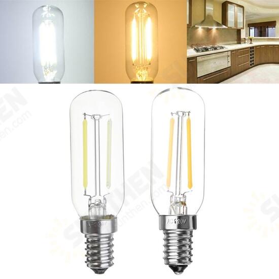 E14 2W 120LM COB T25 Warm White Pure White LED Light Bulb AC220V AC110V