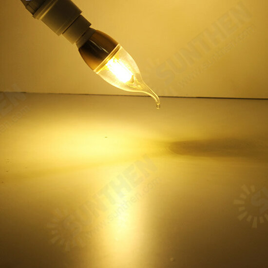 E14 4W Warm White SMD3014 LED Candle Light Lamp Bulbs 85-265V