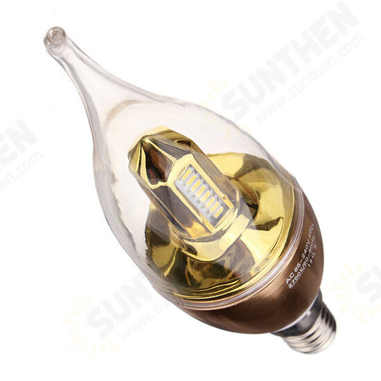 E14 4W Warm White SMD3014 LED Candle Light Lamp Bulbs 85-265V