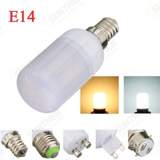 E14 4W White/Warm White 5730SMD LED Corn Bulb Light Ivory Cover 220V