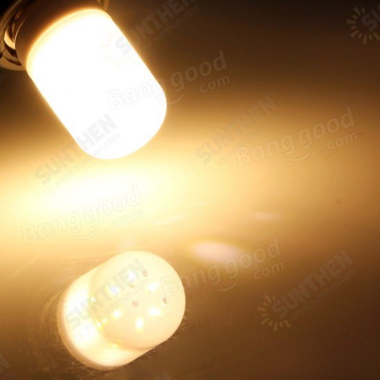 E14 4W White/Warm White 5730SMD LED Corn Bulb Light Ivory Cover 220V