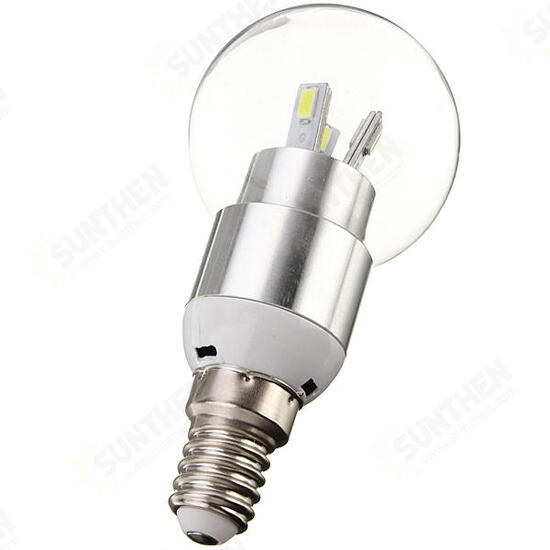 E14 4W White/Warm White Glass LED Globe Bulb Light AC 110-240V