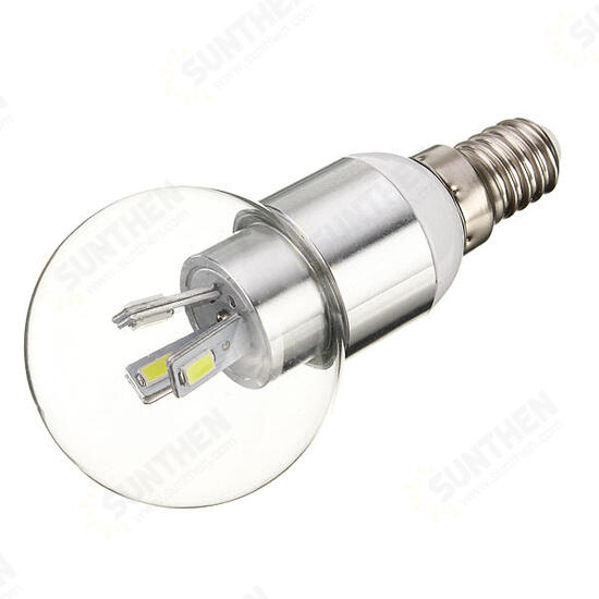 E14 4W White/Warm White Glass LED Globe Bulb Light AC 110-240V