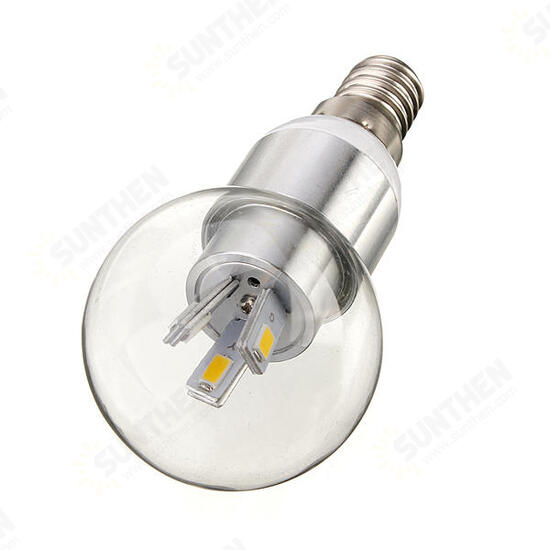 E14 4W White/Warm White Glass LED Globe Bulb Light AC 110-240V