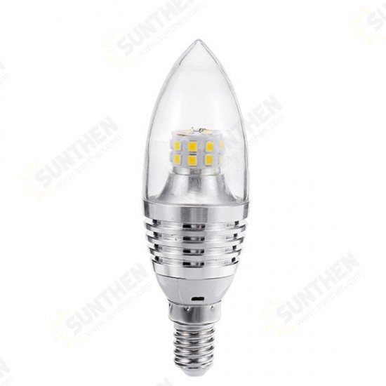 E14 5W 7W 9W 12W SMD 2835 Sliver LED Candle Light Bulb Chandelier Lighting AC85-265V