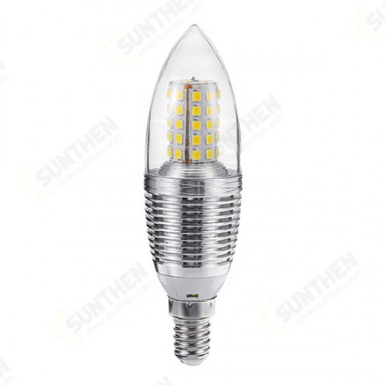 E14 5W 7W 9W 12W SMD 2835 Sliver LED Candle Light Bulb Chandelier Lighting AC85-265V