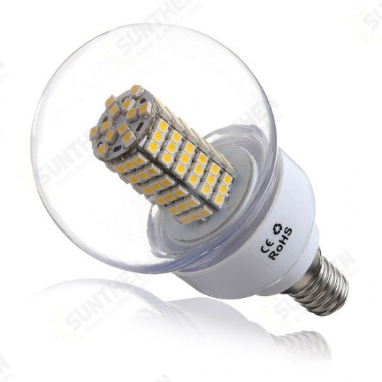 E14 5W Warm White 120 SMD 3528 LED Globular Light Lamp Bulb AC185-265V