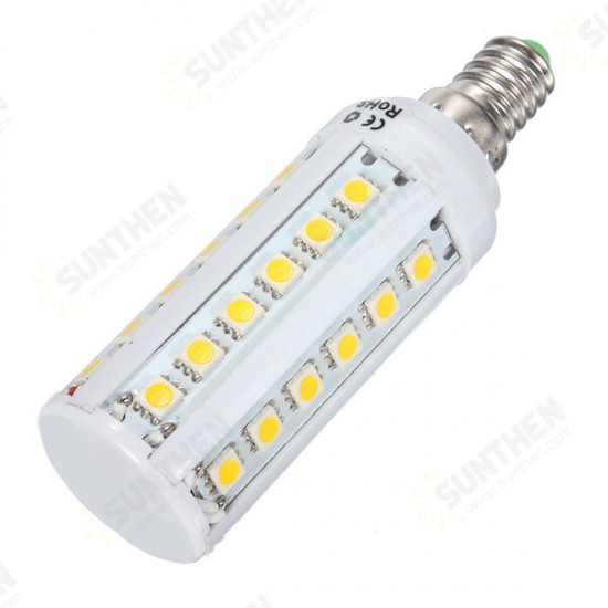 E14 5W White/Warm White 36 SMD5050 LED Corn Light Lamp Bulbs 220V