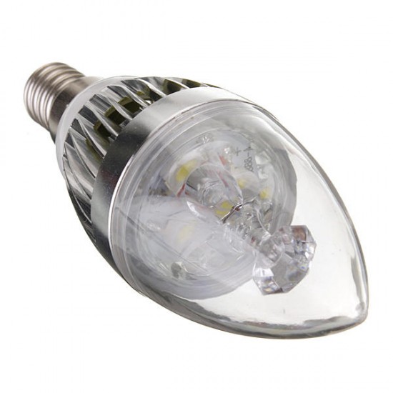 E14 6W 3 LED White/Warm White LED Chandelier Candle Light Bulb 85-265V