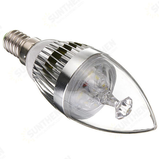 E14 6W 3 LED White/Warm White LED Chandelier Candle Light Bulb 85-265V