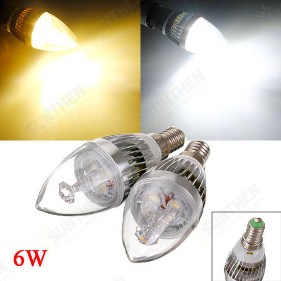 E14 6W 3 LED White/Warm White LED Chandelier Candle Light Bulb 85-265V E14 6W 3 LED White/Warm White LED Chandelier Candle Light Bulb 85-265V