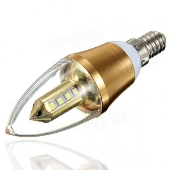 E14 LED Bulb 4W SMD 2835 16 Pure White/Warm White Candle Flame Down Light Lamp AC 85-265V