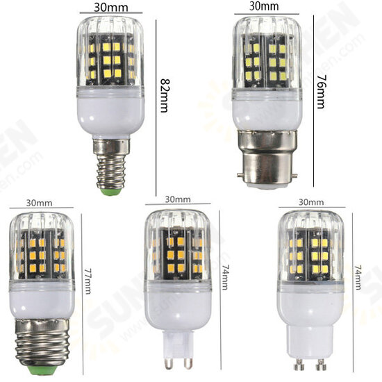 E27/E14/B22/G9/GU10 10W 42 LED 2835 SMD Cover Corn Light Lamp Bulb AC 110