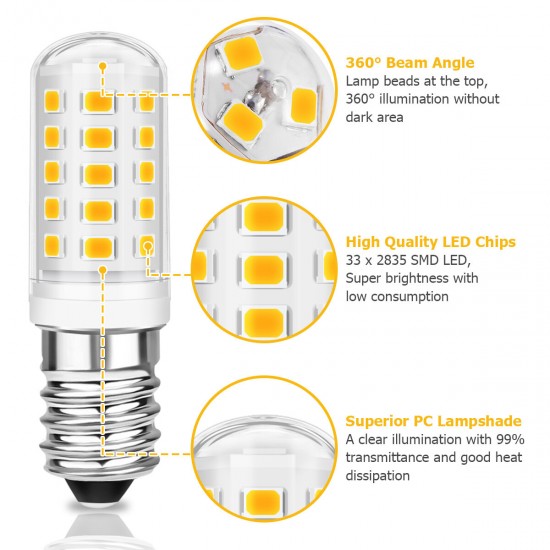 5PCS AC 230V 5W 3000K E14 LED Corn Bulb Capsule light 360° Lighting Lamp