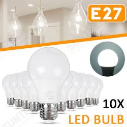 10PCS 5W E27 A60 LED Globe Light Bulb Pure White No Flicker Home Lamp AC85-265V 10PCS 5W E27 A60 LED Globe Light Bulb Pure White No Flicker Home Lamp AC85-265V