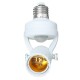 110-240V Infrared Motion Light Sensor Intelligent Bulb Lamp Base Switch E26/E27