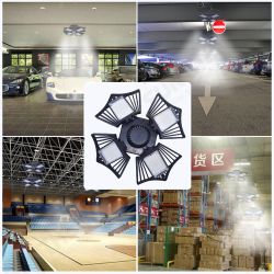 120W 150W E27 LED Garage Lamp 2835 Foldable Four-Leaf Light Bulb Deformable Ceiling Fixture 85-265V 120W 150W E27 LED Garage Lamp 2835 Foldable Four-Leaf Light Bulb Deformable Ceiling Fixture 85-265V