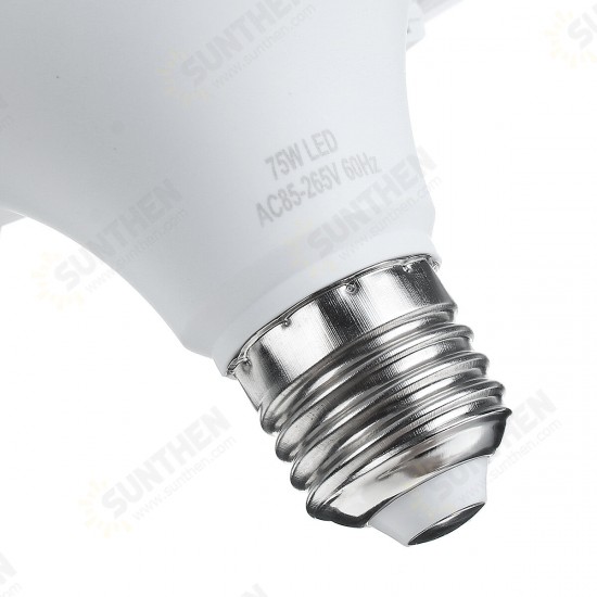 1/3/5pcs 75W E27 LED Light Bulb Deformable Ceiling Garage Lamp Fixture for Workshop Home AC85-265V AC165-265V