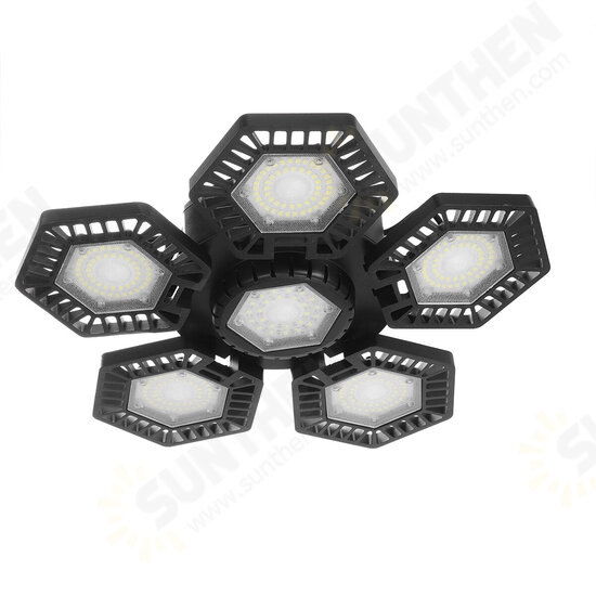 200W E27 Fan Blades LED Foldable Garage Light Mining Workshop Gym Ceiling Light