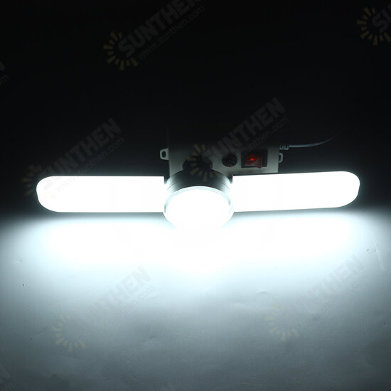 2/3 Leafs LED Foldable Garage Light E26/E27 Deformable Ceiling Fixture Lights Shop Workshop Lamp