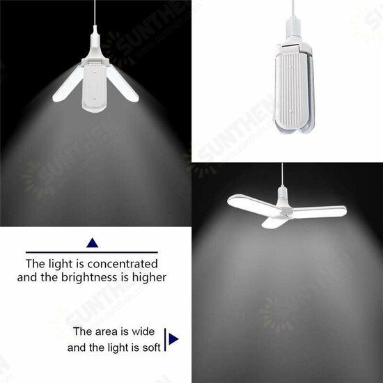 2/3/4/5+1 Blades E27 LED Garage Light Foldable Indoor Bulb Deformable Shop Ceiling Lamp AC85-265V 2/3/4/5+1 Blades E27 LED Garage Light Foldable Indoor Bulb Deformable Shop Ceiling Lamp AC85-265V