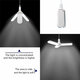 2/3/4/5+1 Blades E27 LED Garage Light Foldable Indoor Bulb Deformable Shop Ceiling Lamp AC85-265V 2/3/4/5+1 Blades E27 LED Garage Light Foldable Indoor Bulb Deformable Shop Ceiling Lamp AC85-265V