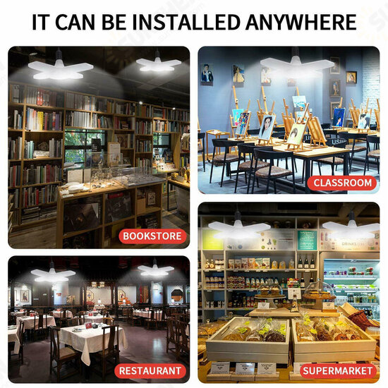 2/3/4/5+1 Blades E27 LED Garage Light Foldable Indoor Bulb Deformable Shop Ceiling Lamp AC85-265V 2/3/4/5+1 Blades E27 LED Garage Light Foldable Indoor Bulb Deformable Shop Ceiling Lamp AC85-265V