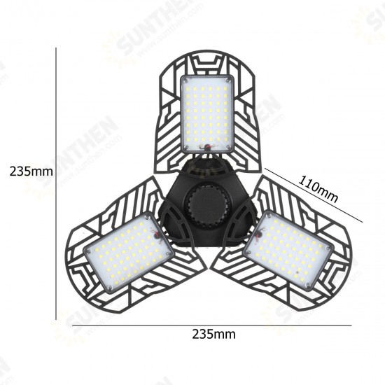 25W 30W E27 Deformable LED Garage Light Bulb Foldable Fixture Ceiling Workshop White Lamp 85-265V