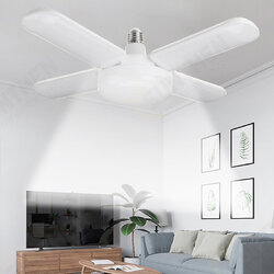 300W AC110-265 4+1 Leaves Foldable E27 LED Bulb 6500K Deformable Ceiling Workshop Garage Lamp for Parking Lot 300W AC110-265 4+1 Leaves Foldable E27 LED Bulb 6500K Deformable Ceiling Workshop Garage Lamp for Parking Lot