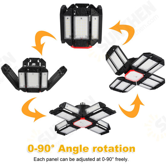 350W E27 LED Garage Light Deformable Adjustable Workshop Ceiling Lamp High Bay Light