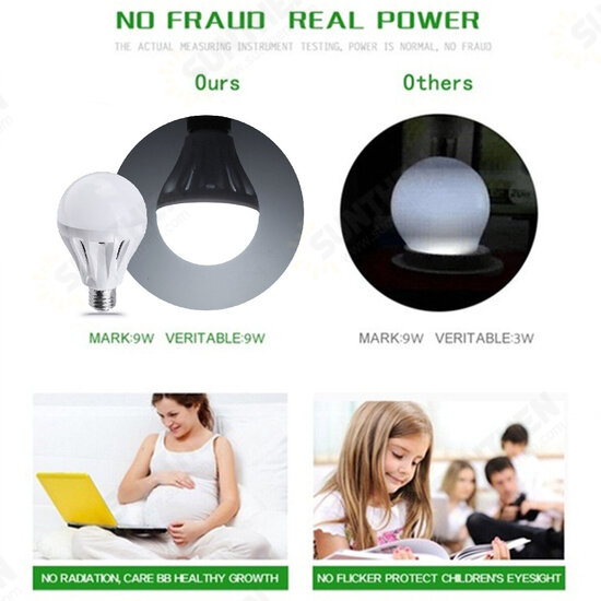 3/5/7/9W LED Bulb Spotlight E27 2835SMD Shop Office sensor Lamp Bright