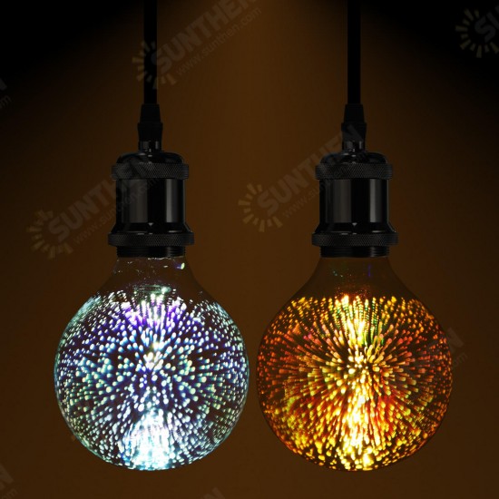 3D Fireworks E27 G80 LED Retro Edison Decorative Light Lamp Bulb AC85-265V