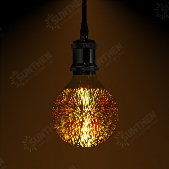 3D Fireworks E27 G80 LED Retro Edison Decorative Light Lamp Bulb AC85-265V