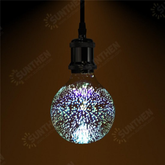 3D Fireworks E27 G80 LED Retro Edison Decorative Light Lamp Bulb AC85-265V