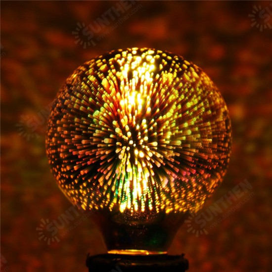 3D Fireworks E27 G80 LED Retro Edison Decorative Light Lamp Bulb AC85-265V