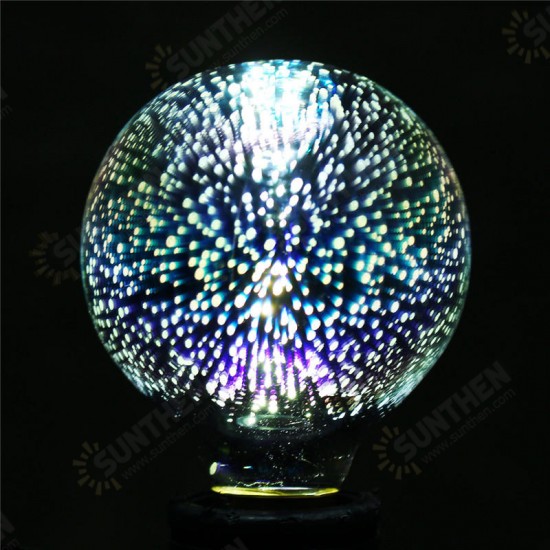 3D Fireworks E27 G80 LED Retro Edison Decorative Light Lamp Bulb AC85-265V