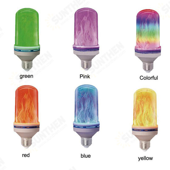 3W E27 99LED Flame Effect Flickering Fire Light Bulb AC85-265V KTV Party Decoration Lamp Blue/Red/Pink/Green/RGB Light