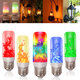 4 Modes 78LED Flame Effect Fire Light Bulb Gravity Sensor Lamp Flickering Bulb Lamp Garden Lighting Outdoor Decor